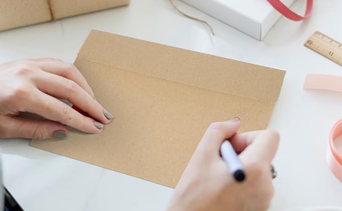 100 Pack Kraft Envelopes,A7 Invitation Envelopes,Wedding, Baby Shower,Brown Kraft Envelopes for Personalize Gift Cards, Birthday Party,5x7 Envelopes for Invitations