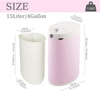 Diaper Pail, Baby Diaper Trash Can with Removal Inner Liner, Childproof Lock, Stainless Steel Garbage Pail with lid, Soft Close, Odor Control Diaper Disposal Bin, 4 Gallon Pink Diaper Can