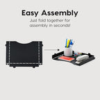 IRIS USA Metal Letter Tray Paper Organizer, 4 Pack, for Letter/A4 File Holder Paperwork Document, Stackable Desktop File Organizer Tray Paper Basket Rack for Office Supplies Home Work, Black