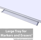 48" x 36" Magnetic Whiteboard for Wall Mount | Large Dry Erase Board with Aluminum Frame & Pen Tray | Office, Classroom, Home Use | Durable White Board for Presentations, Messages, Planning