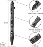 Cool Hand 5.7'' Bolt Action Pens, EDC Ballpoint Ink Refillable, Stylus for Touch Screen, G10 Body w/Pocket Clip, Ergonomic Grip, with a Free Refill, 5375-Z