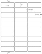 Coopaty 1" X 2-5/8" inch Shipping Labels, 30 Up FBA Barcode Address Mailing Labels White Blank for Laser Inkjet Printer (2000 Sheets, 60000 Labels)
