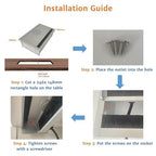 ZESHAN Conference Table Power hub Desktop pop up Outlet with 3 US Plugs and USB C Fast Charger for Home Office Tabletop, 1.8M Extension Power Cord for Desk, Silver