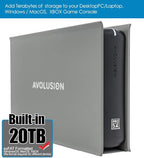 Avolusion PRO-5X (Grey) 20TB USB 3.0 External Hard Drive for PC, Mac, Xbox (Renewed)