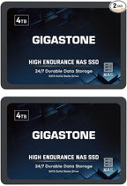 Gigastone 4TB NAS SSD Drive (2-Pack) 24/7 Durable High Endurance RAID Data Storage Network Attached Storage 2.5" SATA Internal Solid State Hard Drives