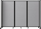 Versare Room Divider 360 Portable Wall Partition | Folding Panels | Large Freestanding Divider | Locking Wheels | Temporary Room Separator