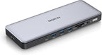 MOKiN Thunderbolt 4 Dock - 16 Ports, USB C Docking Station 3 Monitors for Laptop with 2*Thunderbolt 4 Port, 96W Charger, 2.5Gbps Ethernet for Dell, HP, Lenovo, MacBook（Intel Thunderbolt™ Certified）