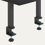 Clamp On Desk Organizer, 2-Tier Desktop Bookshelf, Adjustable Desk Storage Shelf, Metal Frame, for Office, Study and Game Room, Black DSBK3501