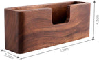 Wood Business Card Holder, Tabletop Walnut Name Card Holder, Office Desktop Wooden Business Card Stand, 50 Cards