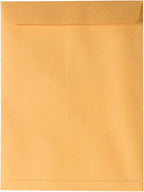 JAM PAPER 9 x 12 Open End Catalog Premium Envelopes with Peel and Seal Closure - Brown Kraft Manila - Bulk 250/Box