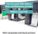 PSBM Thermal Transfer Labels, 4x4 Inch, 4 Rolls, 1475 Labels/Roll, 3 Inch Core, Perforated, Must Have Thermal Ribbon (Not Included)