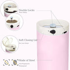 Diaper Pail, Baby Diaper Trash Can with Removal Inner Liner, Childproof Lock, Stainless Steel Garbage Pail with lid, Soft Close, Odor Control Diaper Disposal Bin, 4 Gallon Pink Diaper Can