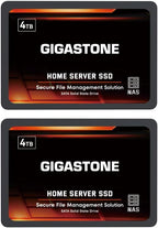 Gigastone Home Server SSD 4TB NAS SSD Drive Cache (2-Pack) 24/7 Durable High Endurance Personal Cloud Data Sync Network Attached Storage RAID 3D NAND 2.5" SATA Internal Solid State Hard Drives