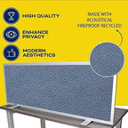 OBEX Acoustical Free Standing Privacy Screen, Cubicle Accessories Desk Privacy Panel, Desk Dividers for Office, Office Furniture Partitions Portable Sound Proof Dividers, 24" x 60", Twilight