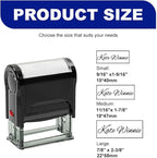 Personalized Self-Inking Signature Stamp, Custom Signature Stamp for Signing Your Name and Documents — Multiple Sizes, 5 Ink Colors