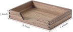 Wood Letter-Size Tray for Office Desktop Organizer - Wooden Front-Load Documents Tray for Mail, Paper, File, Magazine, Pen,Notebook Storage Paper Holder Trays Dark(DGTU-DK)