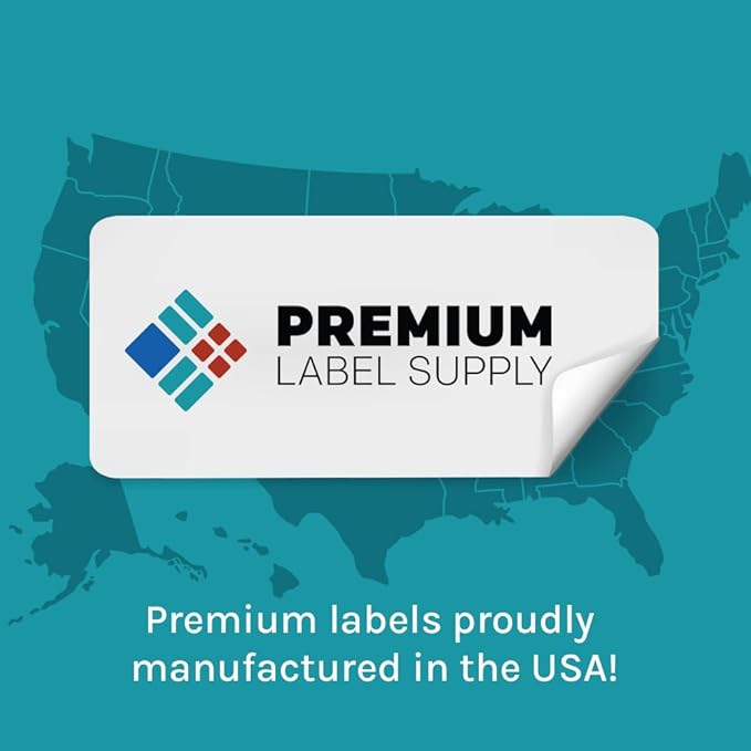 Premium Label Supply Waterproof White Inkjet Sticker Paper – 8.5" x 11" Full Sheet Labels – Inkjet Printers only – Similar to Vinyl – 100 Sheets