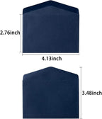 120 Pack Mini Envelopes Small Envelopes Self-Adhesive Kraft Paper Tiny Pockets for Business Cards Christmas Holiday Small Gift Cards Invitations Cards(4.13"×2.76") (Navy Blue)