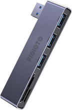 Fidioto USB A Hub, Networking Hubs Right Model 5-in-1 Adapter with 1 USB3.0 &2 USB2.0 & Micro SD/TF Card Reader, Compatible for Laptop MacBook, Chromebook, Dell, HP, Samsung, Keyboard, Mouse Etc.