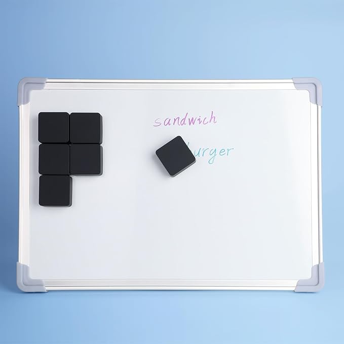 Ddaowanx Dry Erase Erasers, 2"x2",Soft Grip Magnetic Mini Eraser for Refrigerator Whiteboard,Classroom Teacher Supplies(8 Pack/Black)