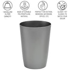 HOLDN’ STORAGE Small Trash Can - 1.58 Gallon Open Top Waste Bin, Compact Waste Can Perfect for Bathroom, Kitchen, Office, Dorm - Durable Garbage Can - Silver Brushed