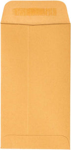 JAM PAPER #6 Coin Business Envelopes with Peel and Seal Closure - 3 3/8 x 6 - Brown Kraft Manila - Bulk 250/Box