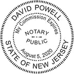 Round Notary Pre-Inked Stamp for State of New Jersey