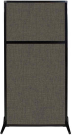 Versare Workstation Partition | Portable Wall Divider | Modern Office Cubicle | Free Standing Privacy Screen | Flexible Work Space | 33" x 70" Mocha Fabric Panels