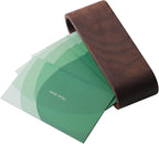 muso wood Business Card Holder for Desk Wooden Display Business Card Stand for Office Tabletop 4 Pack (Walnut)