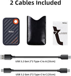 Netac 1TB Extreme Portable SSD External Solid State Drives Up to 2000MB/s Read 1700MB/s Write Speed, USB 3.2 Gen.2 Business Travel Essential, ZX20