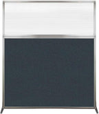 Versare Hush Screen Portable Room Divider | Workstation Wall Divider | Freestanding Privacy Hush Panels | Clear Fluted Windows | Fabric Office Divider Screen | Great for Room Separation