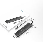 Docking Station USB C/A 10Gbps 3*Display 13 in 1, 2025 Upgrade Lemorele USB C Hub 2 x 4K HDMI, Gigabit Ethernet, 4 USB 3.0/2.0, VGA, Type-C 3.1, PD 100W, Audio, SD/TF for Windows, MacBook