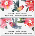 Spring Humming Personalized Deluxe Address Labels - Set of 144 (2 Designs), Self-Adhesive, Large Flat-Sheet Select Labels