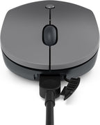 Lenovo Go USB-C Essential Wireless Mouse, 2.4 GHz Nano USB-C Receiver, Adjustable DPI, Rechargeable Battery, Ambidextrous, GY51C21210, Grey