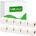 Replacement for DYMO 30323 (2-1/8" x 4") Shipping/Name Badge Labels, Compatible with DYMO Labelwriter 450, 4XL, Rollo & Zebra Desktop Printers [10 Rolls/2200 Labels]