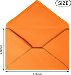50 Pack Dark Orange A7 Envelopes 5 x 7 Self-Adhesive V Flap Envelopes with Gold Border for Office, Greeting Card, Wedding, Graduation, Baby Shower, Parties, Invitations (5x7 inches)