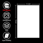 OcePor 100 Sheets White Cardstock 13” x 19”, 92lb/250gsm Black Card Stock, Thick Card Stock Paper, Heavy Cardstock Paper for Printer, Resume, Scrapbooks, Art, Crafts, Business Cards