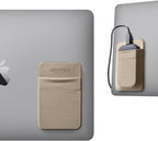 Slipdrive - Portable Hard Drive Sleeve for Laptop - SSD Solid State Drive - Reusable Adhesive - 5” x 3.2” Stick on External Hard Drive Carrying Case - Travel Pocket Pouch (Small, Sand Stone)