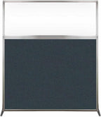 Versare Hush Screen Portable Room Divider | Workstation Wall Divider | Freestanding Privacy Hush Panels | Clear Windows | Fabric Office Divider Screen | Great for Room Separation
