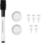 VUSIGN Monthly Calendar Whiteboard Dry Erase Cork Board Combo, 24" x 36" Planning Board, Silver Aluminium Frame