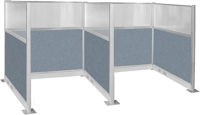 Versare Pre-Configured Hush Panel Electric Cubicle | Workstation Divider Walls | Cubicle Privacy Panels | Office Partition Walls