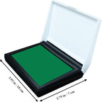 Green Ink Stamp Pad 2.75" x 3.93", Ink Paste Used for Office, Home, Crafting, DIY (Green)
