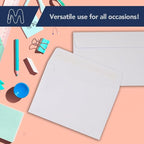 MOS A4 Invitation Envelopes – 4-1/4" x 6-1/4" White Mailing Envelopes Self Seal (500 Count) – 120GSM/ 32LB Bond Heavy Duty – For Greeting Cards, Card Making, RSVP Cards, Wedding Invites