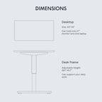 FLEXISPOT EN1 Whole-Piece Standing Desk, 40" x 24" Electric Height Adjustable Heavy Duty Steel Stand Up Desk (Black Frame + White Top, 2 Packages)