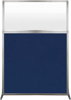 Versare Hush Screen Portable Room Divider | Workstation Wall Divider | Freestanding Privacy Hush Panels | Frosted Windows | Fabric Office Divider Screen | Great for Room Separation