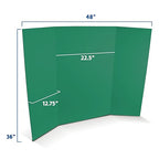 Flipside Products 36” x 48” Foam Project Boards for Presentations, Science Fair, School Projects, Event Displays and Trifold Picture Board - Green - 24 Pack