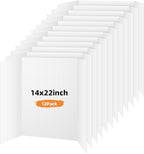 12 Pack Trifold Poster Board, 14x22 Inches White Presentation Board, Portable Display Board for Science Fair, School DIY Project and Business Exhibitions