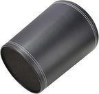 KINGFOM Classic Pu Leather Trash Can Wastebasket, Small Garbage Container Can for Bathrooms, Powder Rooms, Kitchens, Home, Office and and High Class Hotel Round Black