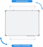 Tinlade 6 Pack Magnetic Dry Erase Whiteboard Message Presentation White Board White Board Dry Erase Aluminum Frame Hanging Whiteboard for School Home Office (18 x 24 Inches)