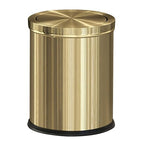 15L/4GAL Gold Bathroom Trash Can, Small Waste Basket with Flipping Lid,Modern Trash can, Golden Trash Can for Bathroom,Kitchen，Living Room,Hotel,Office(Singer Gold)